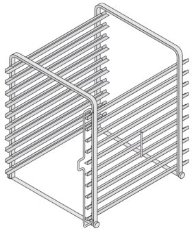 Рама с направляющими 102 (10 уровней) Rational 60.12.011 в ШефСтор (chefstore.ru)